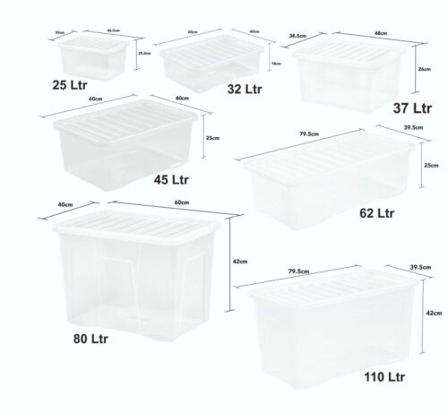 Clear plastic container - clear, 4l