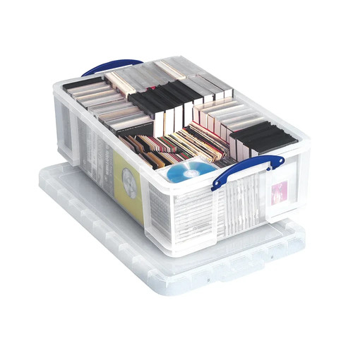 Clear plastic storage box - plastic, with