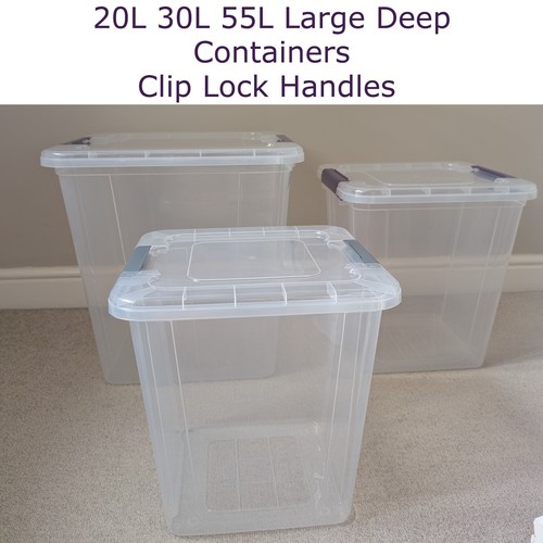 Plastic storage box with lid - plastic,