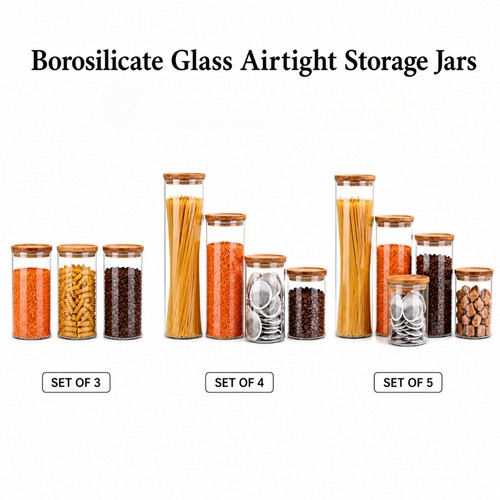 Glass jar borosilicate storage - glass,