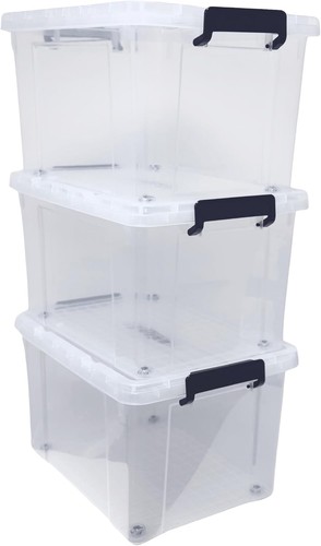 Clear plastic storage box - storage,