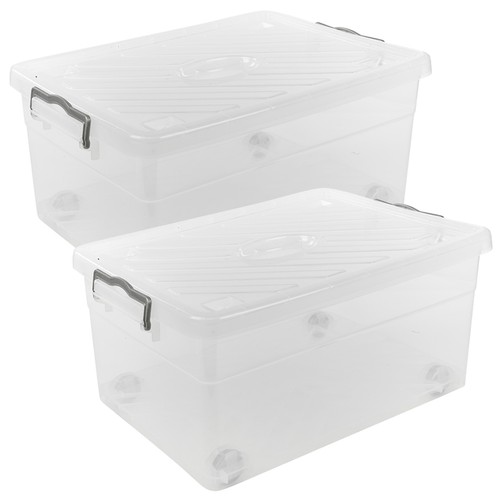 40l clear plastic stackable - 40l,