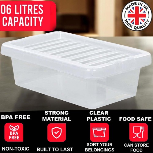 Plastic storage box clear - plastic,