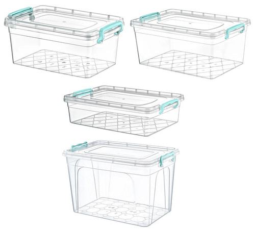 Clear plastic storage box lid - storage,
