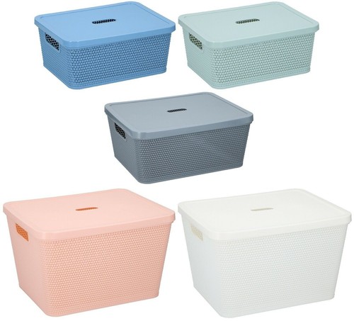 Plastic storage box with lid - plastic,
