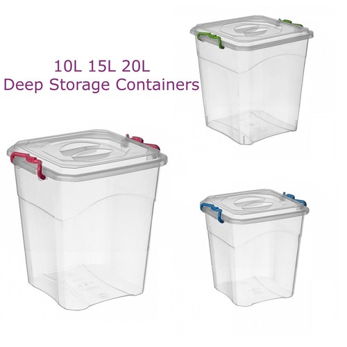 Plastic storage box boxes lid - plastic,