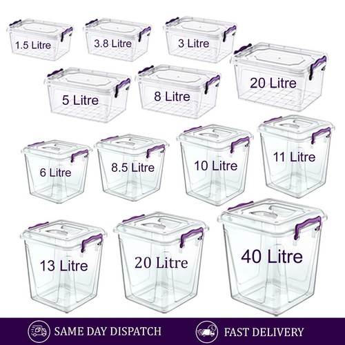 Clear storage boxes with lids - boxes,