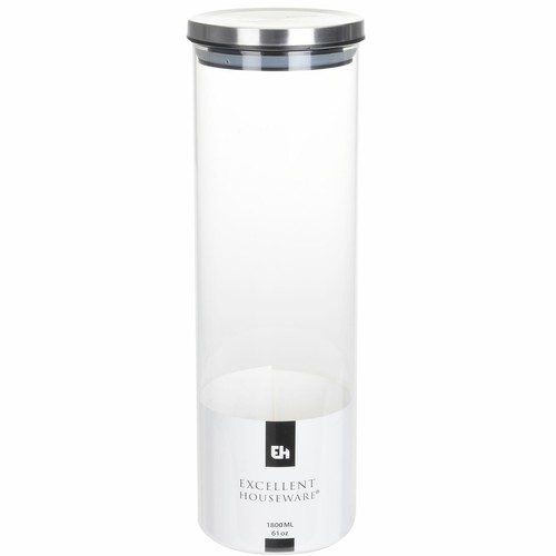 1800ml round glass airtight - 1800ml,