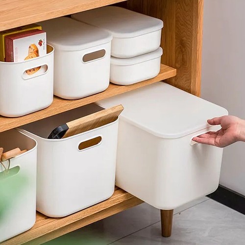 Plastic storage boxes white - plastic,