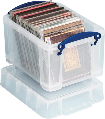 Clear plastic storage box with - plastic,