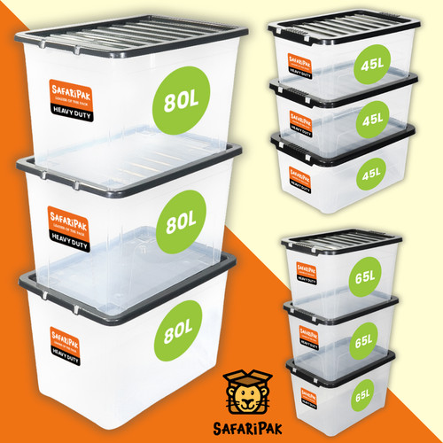 Pack clear plastic 45l - of,